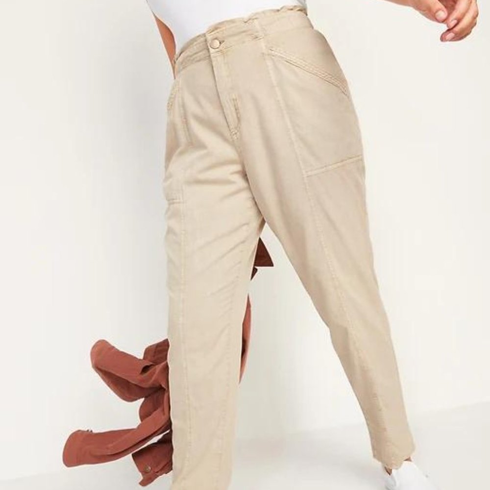 Old Navy High-Waisted Garment-Dyed Utility Pants for Women New - Picture 3 of 6